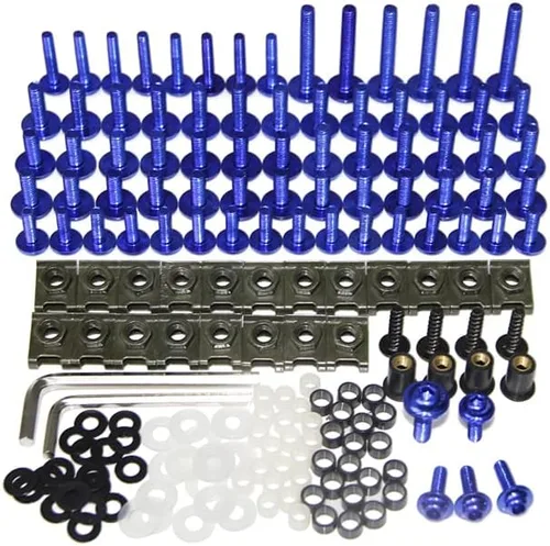 Miniatura 5 de US Stock ZX6R 2005 2006 05 06 Carenados completos de motocicleta de aluminio Tornillos del cuerpo Clips de hardware (negro)