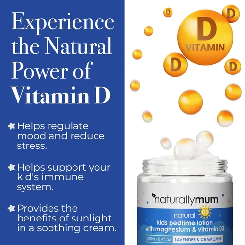 Miniatura 4 de NaturallyMum Loción de magnesio para niños con vitamina D Apoyo para la salud del sueño, corazón, hueso, nervio, intestino y músculo Alternativa