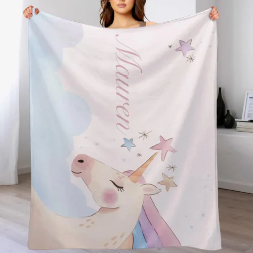Miniatura 2 de Artsadd Mantas personalizadas con nombre para bebés niños y niñas, mantas de bebé personalizadas con nombre, manta personalizada para niños