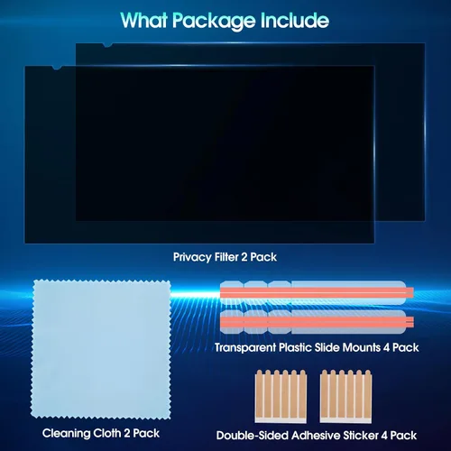 Miniatura 9 de YAKAI Paquete de 2 filtros de pantalla de privacidad para computadora de 24 pulgadas para monitor de pantalla ancha de relación de aspecto 16:9