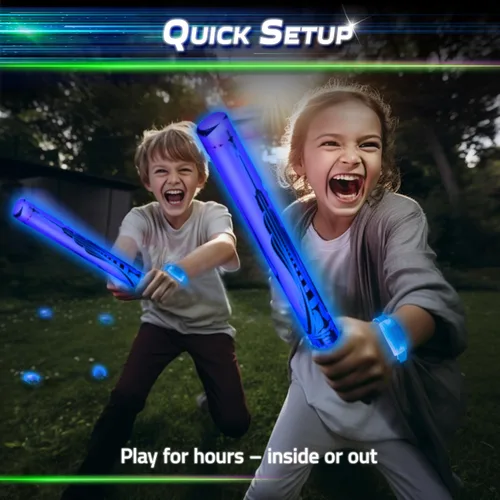 Miniatura 5 de Starlux Games Glow Battle - Paquete Familiar: Un Emocionante Juego de Espadas Brillantes 2-8 Jugadores, Edad 8+ Juegos Familiares para Niños