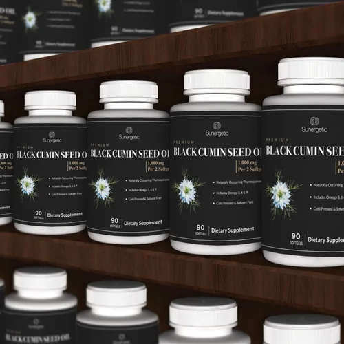 Miniatura 7 de Cápsulas blandas de aceite de semilla de comino negro prémium – 1000 mg de aceite de semilla negra por porción – Nigella sativa prensada en frío sin