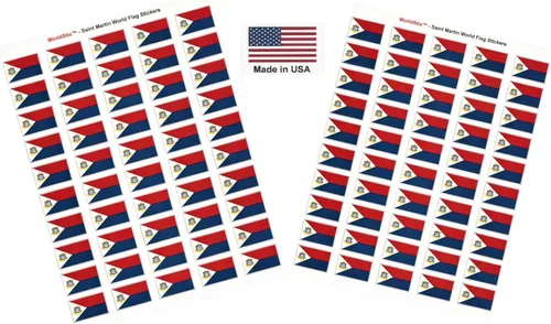 Miniatura 47 de 100 calcomanías de la bandera de Alaska; 1.5" x 1" hechas en Estados Unidos, calcomanías autoadhesivas de la bandera del estado para álbumes