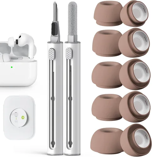 Miniatura 42 de Pohgelan Compatible con AirPods Pro de 2ª/1ª Generación Puntas de Repuesto para Auriculares, con Orificio de Reducción de Ruido y Pantalla