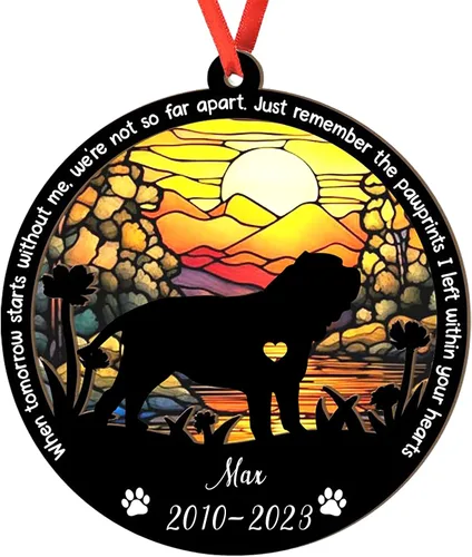 Miniatura 106 de Adorno personalizado para atrapasoles de sabueso afgano, adorno de Navidad de sabueso afgano – Regalo para perro amante, sabueso afgano