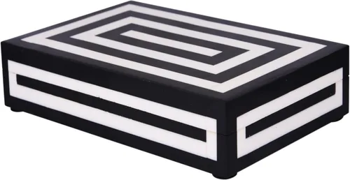 Miniatura 162 de Handicrafts Home Caja de recuerdo decorativa de 8 x 5 – Pequeña caja organizadora con tapa, almacenamiento decorativo Boho, caja de memoria retro