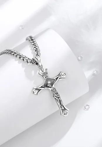 Miniatura 10 de CELESTIA Medallas de plata de ley 925 San Miguel/San Cristóbal/San Benito/San Gabriel/Virgen María/Jesús/Caravaca/Metatrón/Sello de los Siete