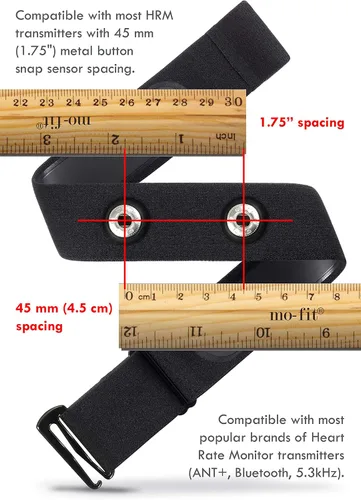 Miniatura 4 de Reemplazo de correa suave para monitor de frecuencia cardíaca Reemplazo universal para Mo-Fit, la mayoría de los transmisores Garmin, Wahoo Tickr