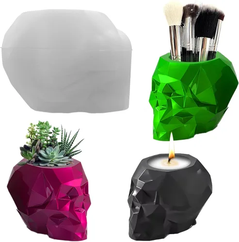 Miniatura 8 de Moldes de resina para frascos, moldes de tarro de corazón con tapa, molde de silicona de flor de rosa de amor para fundición de resina epoxi, caja