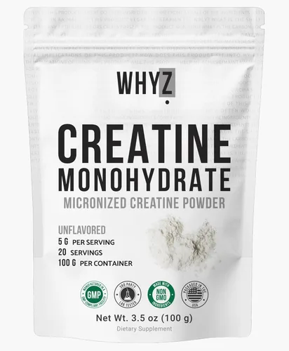 Monohidrato de creatina en polvo, 3.5 onzas, creatina micronizada sin sabor para hombres y mujeres, apoyo muscular, fuerza y recuperación,