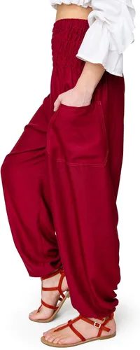 Happy Trunks Pantalones harén para mujer, pantalones de yoga con bolsillos (S-XXL) ropa hippieropa bohemia para mujersala de playa