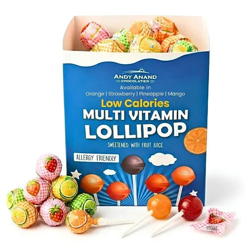 Andy Anand - Paletas bajas en calorías con múltiples vitaminas con sabor a frutas, ¡los niños los aman! 8.8 onzas, paletas multivitamínicas para