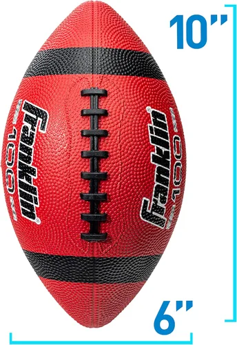 Miniatura 6 de Franklin Sports Balones de fútbol americano de goma para niños Junior Grip-Rite tamaño juvenil - Balones de fútbol americano Peewee Kids duraderos
