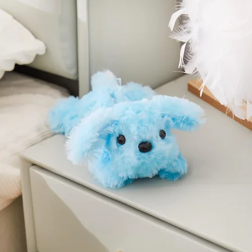 Miniatura 7 de WEWILL Cachorro azul iluminado de 10 pulgadas con luz LED con luz nocturna colorida, juguete de peluche suave, regalo para niños en Navidad