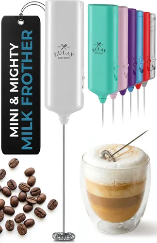 Miniatura 56 de Mini y Poderoso Espumador de Leche de Mano – Potente Espumador de Café de Mano, Mezclador de Bebidas Operado con Pilas – Tamaño de Bolsillo Compacto