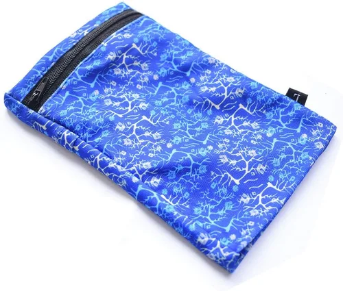 Miniatura 5 de Muñequera con 2 bolsillos, cartera, para teléfono celular, para tobillo, banda de sudor, para brazo, bolsa oculta, para viajar, correr, Azul