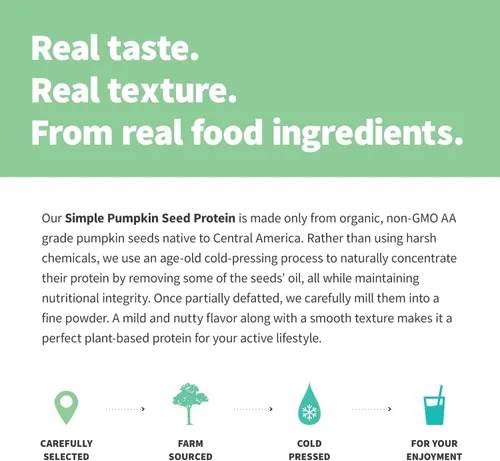 Miniatura 7 de Sprout Living - Proteína en polvo de semillas de calabaza orgánica, sin sabor, 20 gramos de proteína vegetal sin edulcorantes artificiales, sin