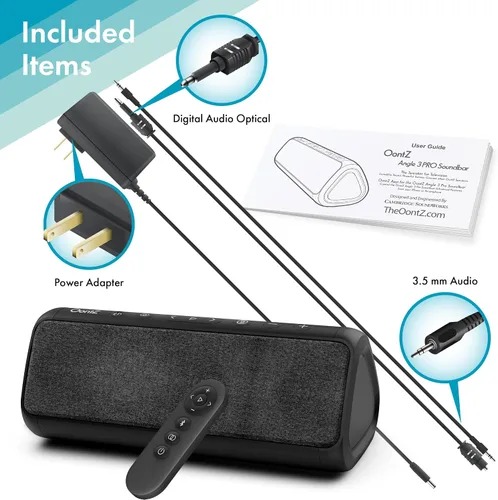 Miniatura 3 de OontZ Barra de sonido Angle 3 Pro - Barra de sonido estéreo Bluetooth 5.0 con cable e inalámbrica para TV, conexión óptica/auxiliar/Bluetooth