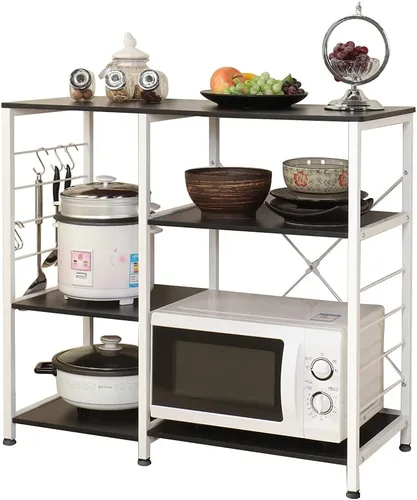 Miniatura 11 de soges Estante de cocina para panadero, soporte para horno de microondas, múltiples capas de almacenamiento de cocina, estante de estación