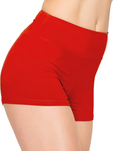ALWAYS - Pantalones cortos de entrenamiento para mujer, prémium, elásticos, muy suaves, color liso, para animadoras, correr, hacer yoga, bailar o