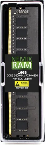 NEMIX RAM Memoria UDIMM de escritorio UDIMM de 16 GB (1 x 16 GB) DDR5 5600 MHz PC5-44800 1Rx8 1.1V CL46 288-PIN no ECC sin búfer