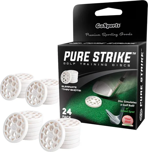 GoSports Golf Pure Strike - Discos de entrenamiento de golf, paquete de 24 unidades, elimina los tiros finos
