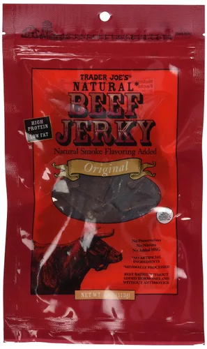 Trader Joe's Natural Beef Jerky sabor original, paquete de 4 onzas (original)