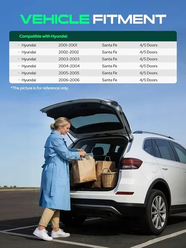 Miniatura 3 de YHTAUTO 2 piezas de amortiguadores de gas para portón elevador trasero para Hyundai Santa Fe 2001-2006 01 02 03 04 05 06 tronco amortiguadores