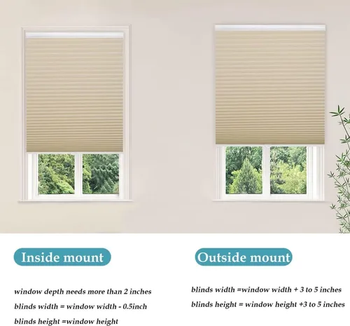 Miniatura 9 de MYshade Persianas celulares inalámbricas con filtro de luz de 1.5 pulgadas, aislamiento térmico, reducción de ruido, impermeables, tratamientos