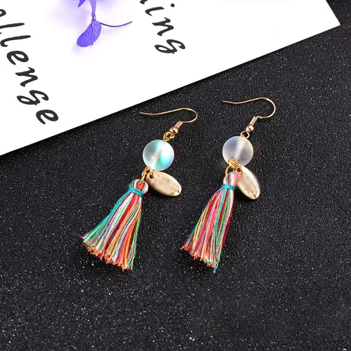 Miniatura 4 de Cuentas de cristal mate de sirena Aurora Moonstone para hacer joyas, 0.157 in, 200