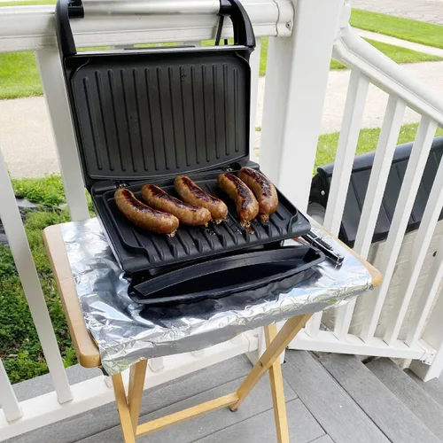Miniatura 6 de Bandeja de goteo para parrilla y herramienta raspadora de sartén para accesorios de parrilla George Foreman, raspador de plástico para bandeja