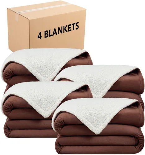 Miniatura 13 de Arkwright - Manta de forro polar, mullida, cálida, reversible, suave, para el hogar, sofá, cama, camping y viajes, 90 x 90 pulgadas, Queen