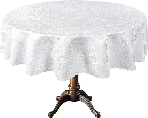 Miniatura 21 de Mantel EcoSol Designs de microfibra, con estampado de damascos, resistente a las arrugas y las manchas