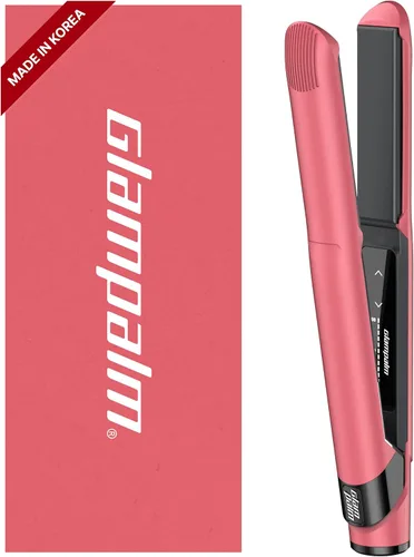 Miniatura 8 de GLAMPALM Plancha para el cabello 0.5" Plancha plana de cerámica infundida con Vita C, la herramienta profesional de salón n.º 1 de Corea