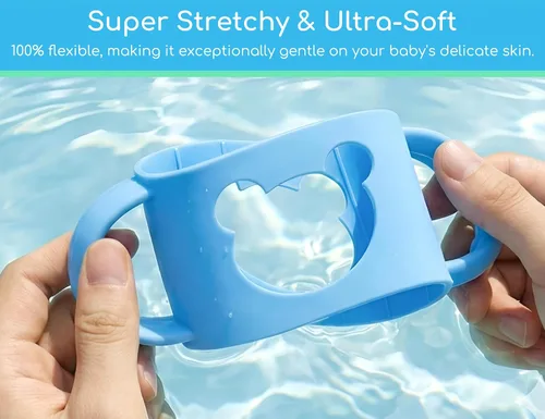 Miniatura 7 de Asas de silicona para botellas de vidrio y plástico de cuello ancho, agarre de taza de transición para beber independiente, resistente al calor, sin