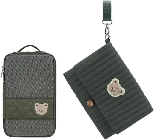 Miniatura 16 de Bolsa organizadora de pañales para bebé, impermeable, mini bolsa de pañales – 2 piezas/juego de bolsas colgantes plegables reutilizables, lavables