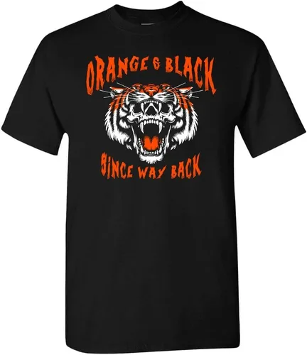 Xtreme Apparrel City Colors Camiseta de Hombre para Fanáticos del Fútbol Americano Cincinnati - Camisa negra