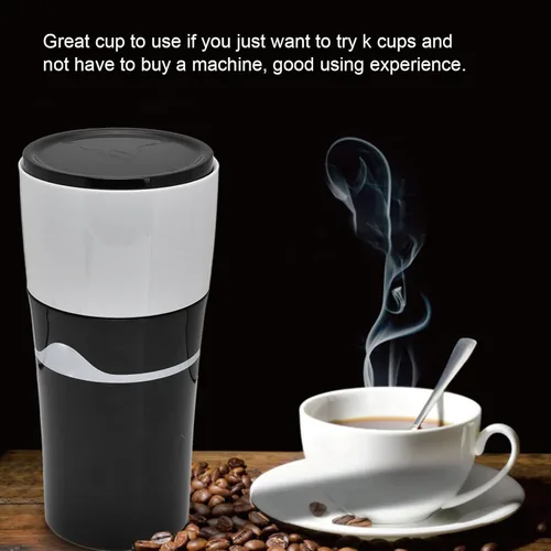 Miniatura 2 de Zerodis Cafetera portátil de goteo, 15.2 fl oz, máquina de café de goteo para viajes, oficina, camping, cafeteras calientes y frías para cápsulas