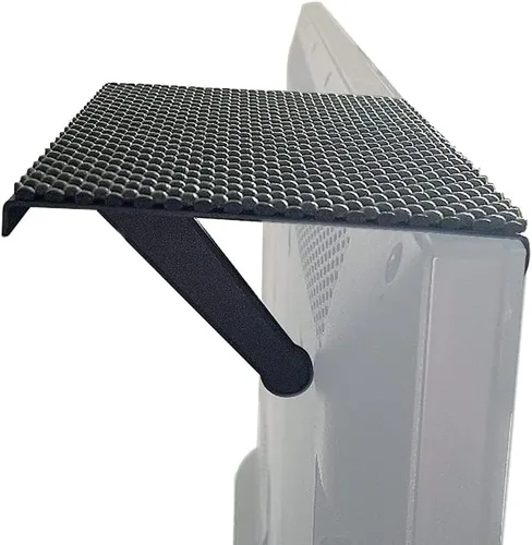 Estante superior de TV con plataforma ancha para pantalla sólida, soporte ajustable, monitor de computadora de escritorio con plataforma de 6