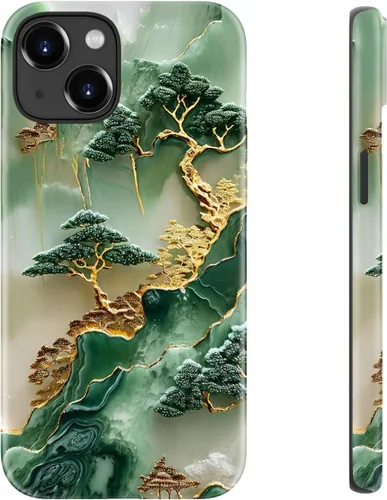 Miniatura 54 de LUHOURI Funda para iPhone 12 Mini, compatible con carga inalámbrica, doble capa, interior de silicona suave + carcasa exterior dura, bonito diseño