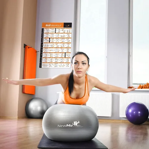 Miniatura 6 de NewMe Fitness Carteles de entrenamiento para gimnasio en casa - Carteles de ejercicio para entrenamiento de cuerpo completo - Programa