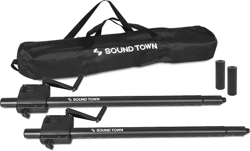 Miniatura 8 de Sound Town 2-Pack Set de Montaje de Poste Dual para Altavoces, Postes Extendidos de 20" para Subwoofer/Altavoces con Adaptadores M20 y 35mm