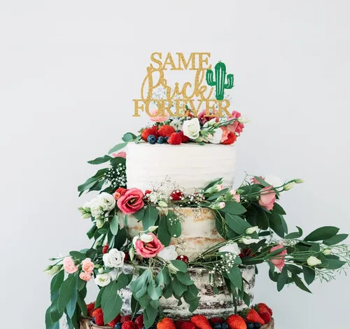 Miniatura 6 de Same Prick Forever - Decoración para tartas mexicanas, decoración de cactus, despedida de soltera, fiesta final mexicana, divertidas decoraciones