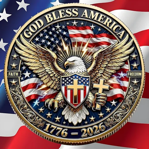 Miniatura 2 de America - Moneda conmemorativa del 250 aniversario, desafío de 250 aniversario de Estados Unidos, para patriotismo, moneda de aniversario