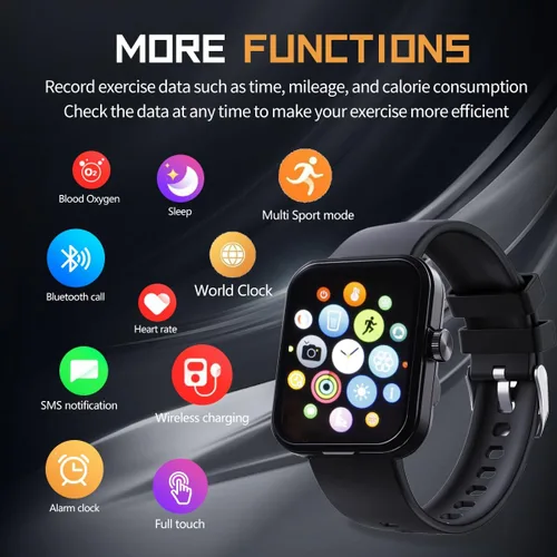Miniatura 4 de Reloj inteligente con auriculares, pantalla HD de 1.85 pulgadas para hombres, reloj Bluetooth 2 en 1 con monitor de sueño, frecuencia cardíaca