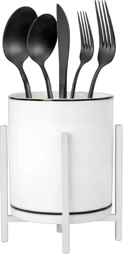 Miniatura 12 de 2 Piezas Soporte para Cubiertos de Encimera, Soporte de Cocina para Cucharas y Tenedores, Organizador de Utensilios de Encimera, Soporte para Sólido