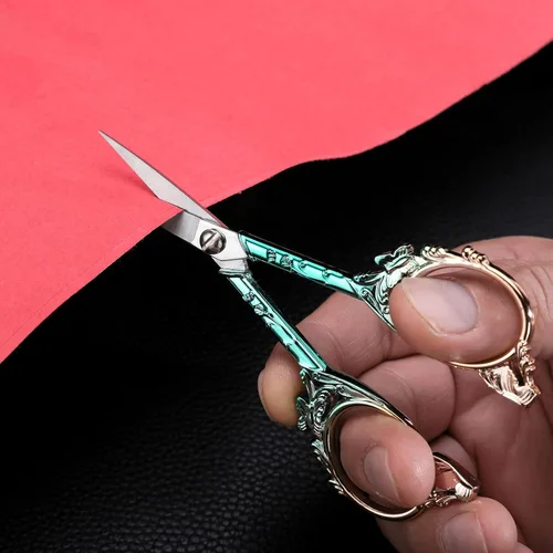 Miniatura 5 de YOUGUOM Tijeras pequeñas para bordar para manualidades, obras de arte, punto de cruz, hilo de costura, tijeras de hilo de hilo de 4.7 pulgadas