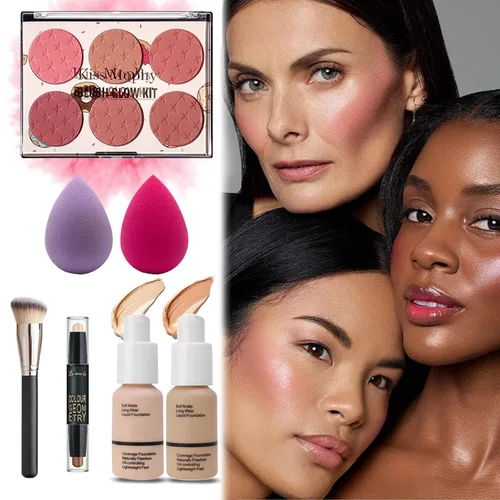 Miniatura 6 de Kit de maquillaje completo todo en uno para mujeres, juego de maquillaje para mujeres y principiantes, sombra de ojos, base, lápiz labial