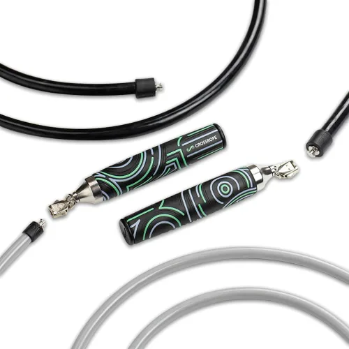 Crossrope Get Strong Set – Cuerdas de salto con peso para entrenamiento de fuerza – Mejora la potencia y la resistencia en un divertido