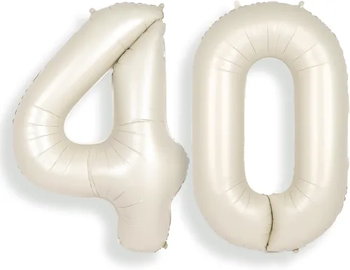 Miniatura 7 de SUWEN Globos de helio grandes de 102 cm (40 pulgadas) con letra S en color crema. Globos grandes de papel de aluminio con letra en helio, de A a Z.